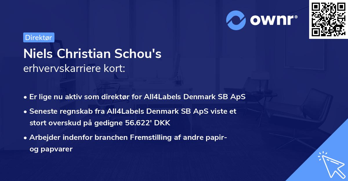 Niels Christian Schou's erhvervskarriere kort