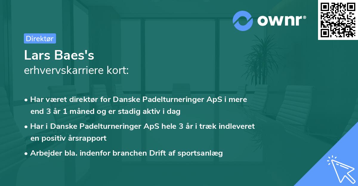 Lars Baes's erhvervskarriere kort