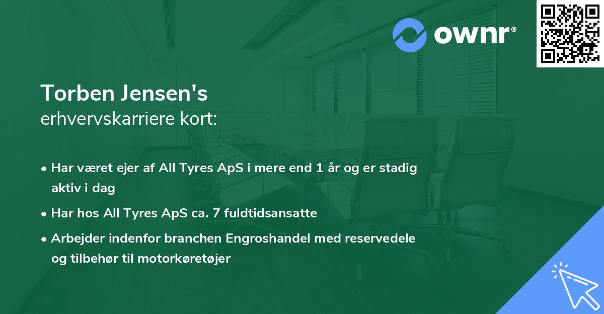Torben Jensen's erhvervskarriere kort