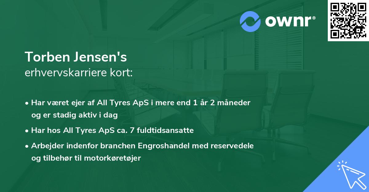 Torben Jensen's erhvervskarriere kort