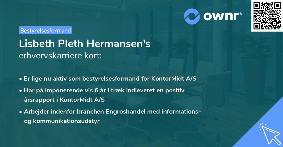 Lisbeth Pleth Hermansen's erhvervskarriere kort