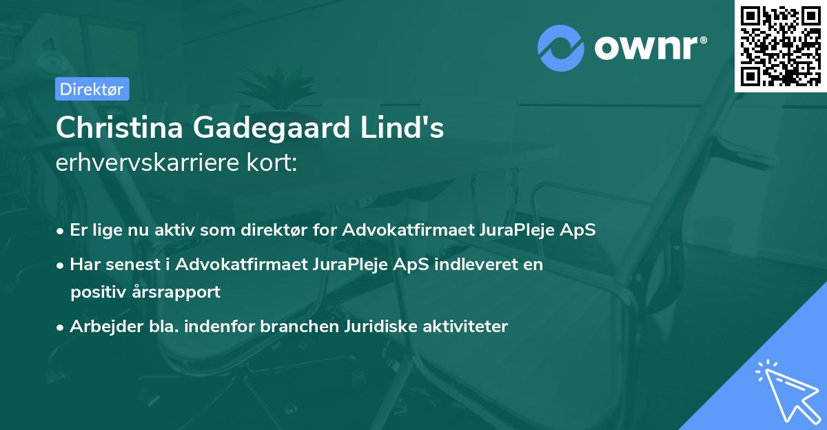 Christina Gadegaard Lind's erhvervskarriere kort
