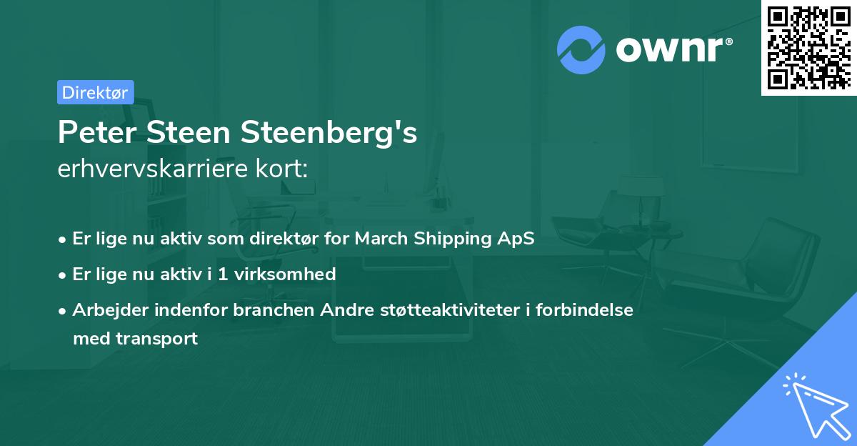 Peter Steen Steenberg's erhvervskarriere kort