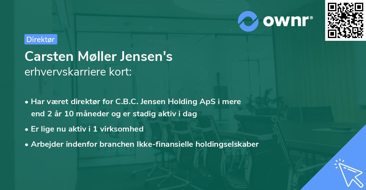 Carsten Møller Jensen's erhvervskarriere kort