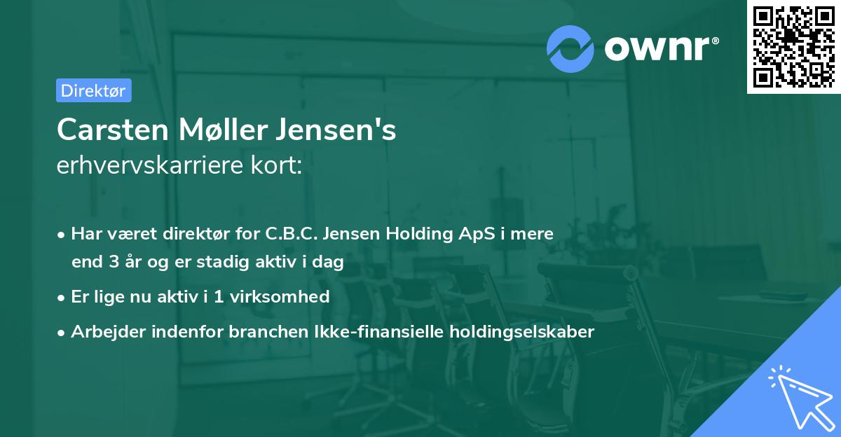 Carsten Møller Jensen's erhvervskarriere kort