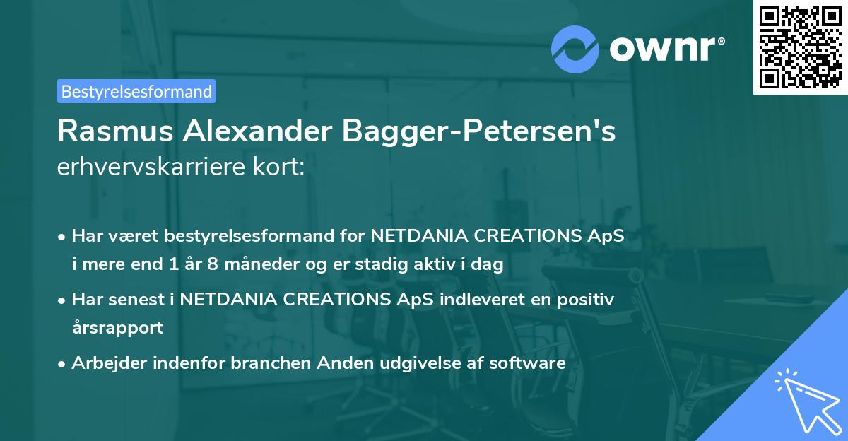 Rasmus Alexander Bagger-Petersen's erhvervskarriere kort