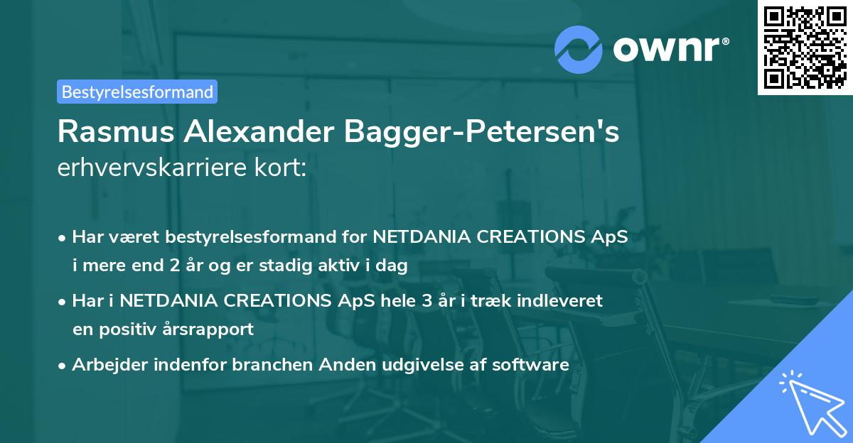 Rasmus Alexander Bagger-Petersen's erhvervskarriere kort