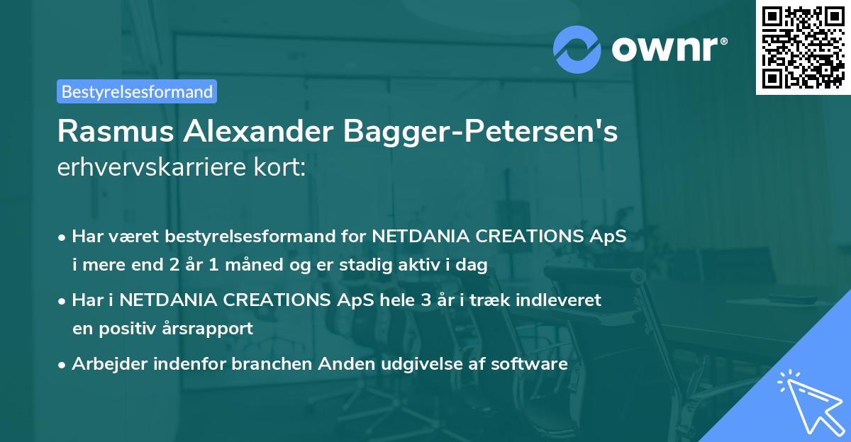 Rasmus Alexander Bagger-Petersen's erhvervskarriere kort