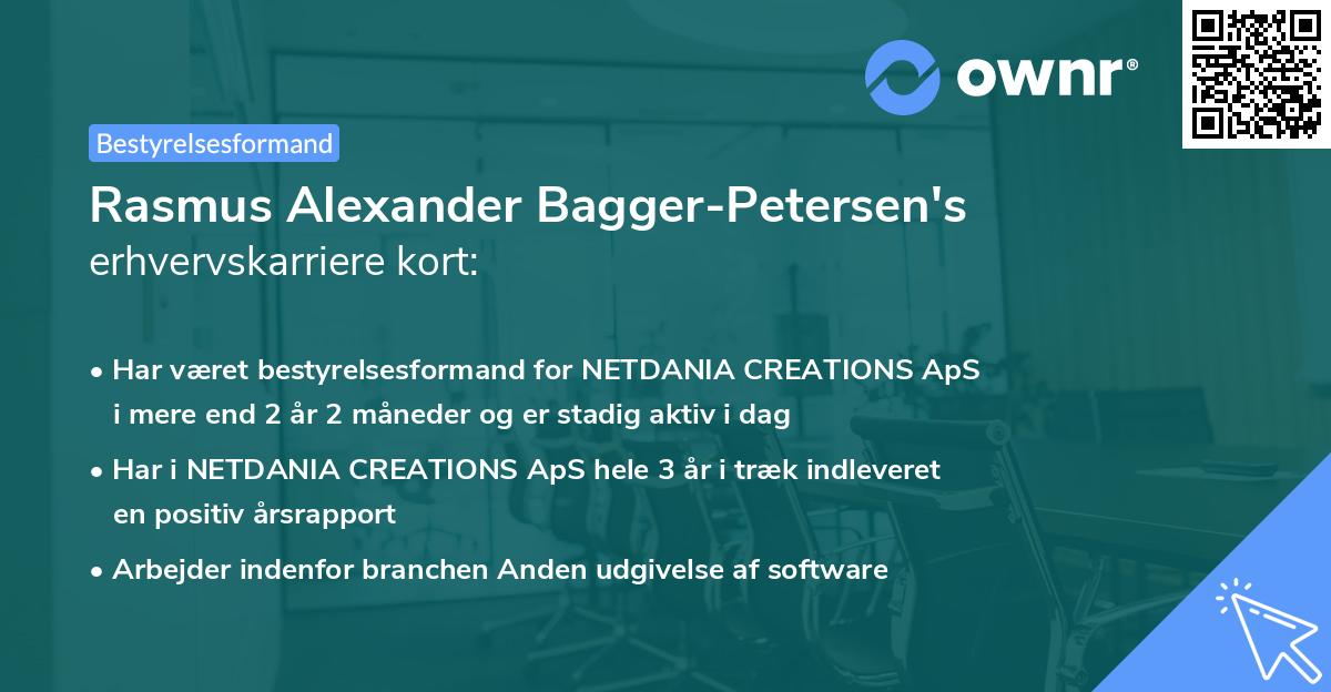 Rasmus Alexander Bagger-Petersen's erhvervskarriere kort