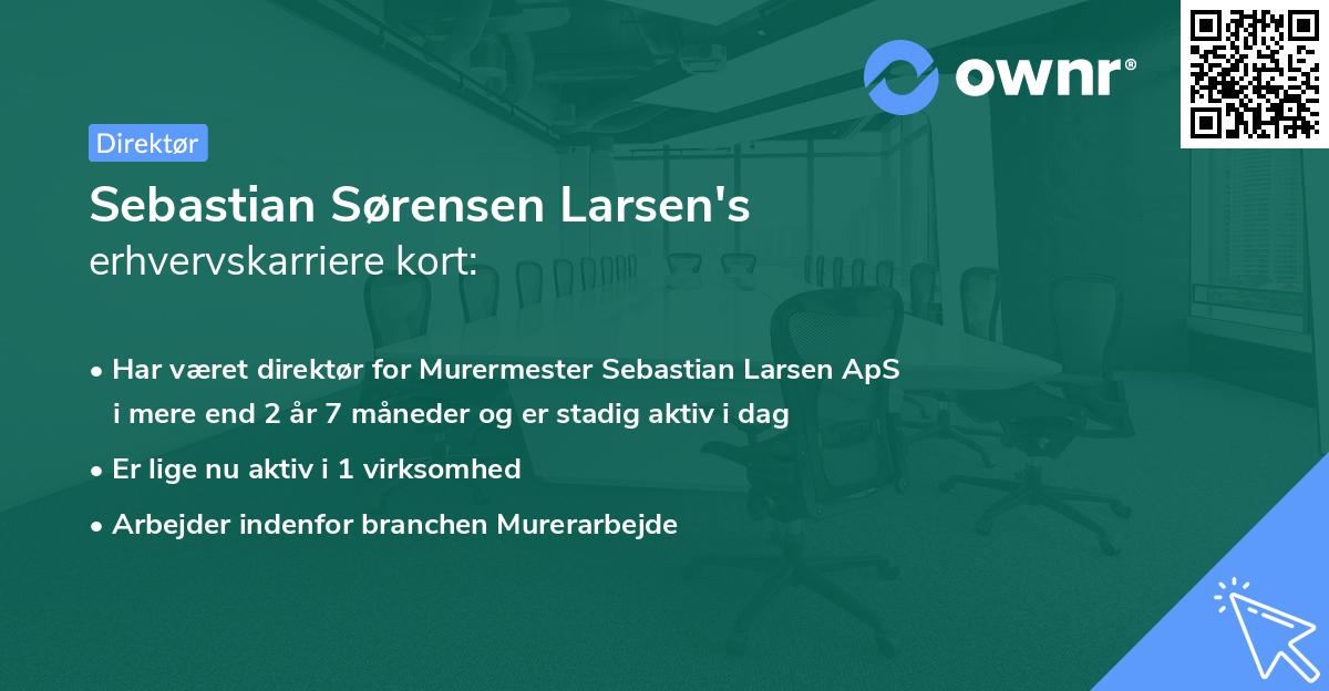 Sebastian Sørensen Larsen's erhvervskarriere kort