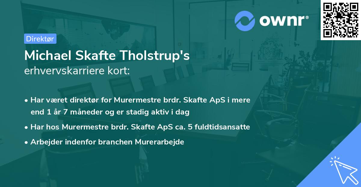 Michael Skafte Tholstrup's erhvervskarriere kort