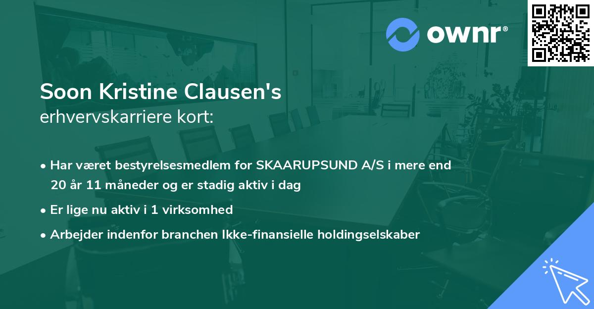 Soon Kristine Clausen's erhvervskarriere kort