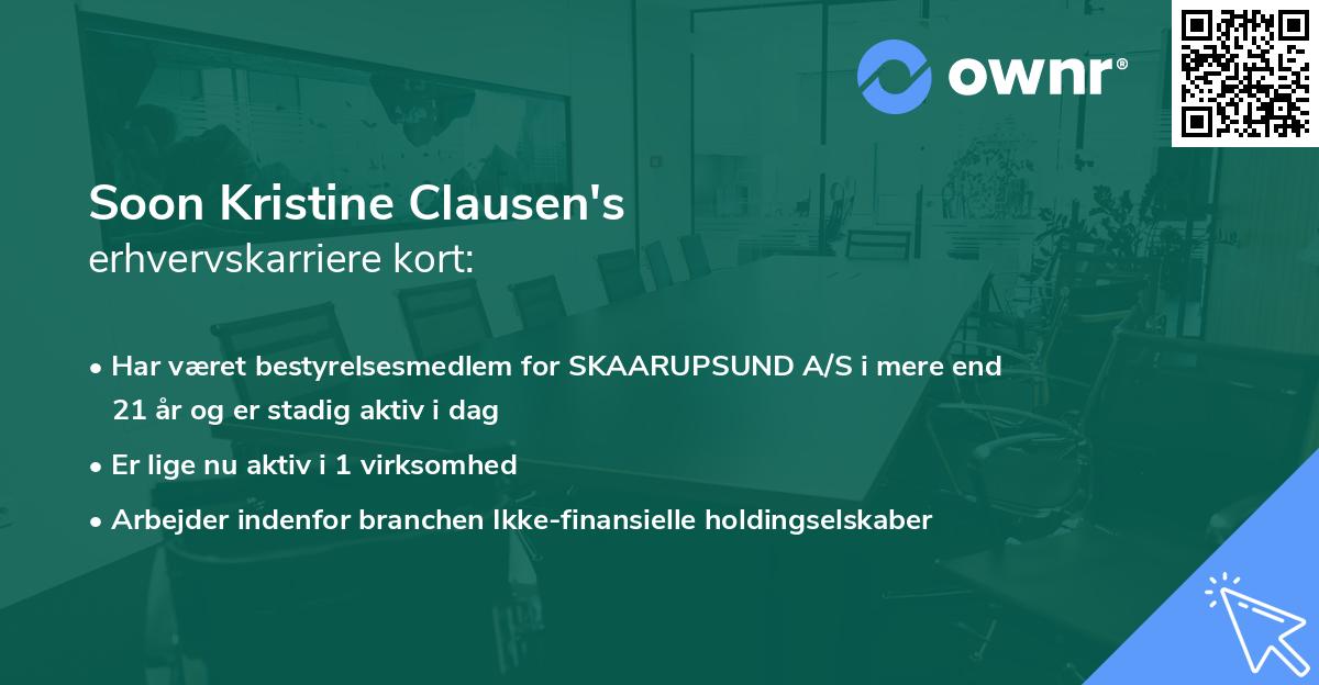 Soon Kristine Clausen's erhvervskarriere kort