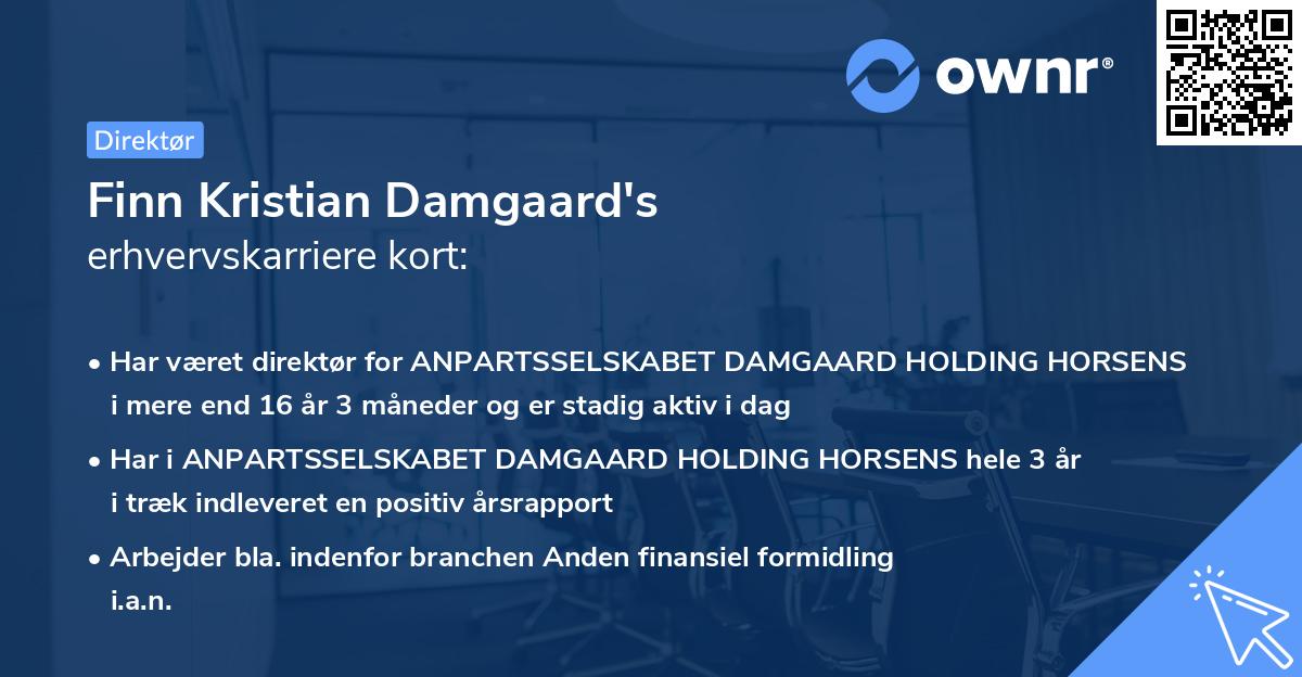 Finn Kristian Damgaard's erhvervskarriere kort