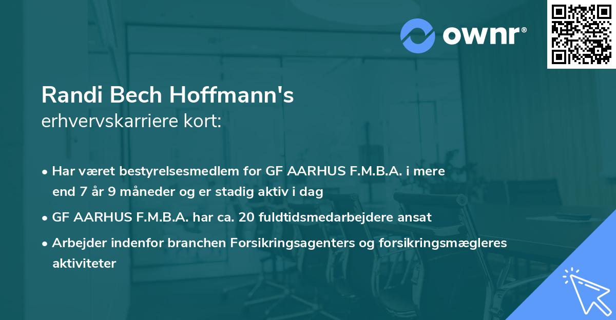 Randi Bech Hoffmann's erhvervskarriere kort