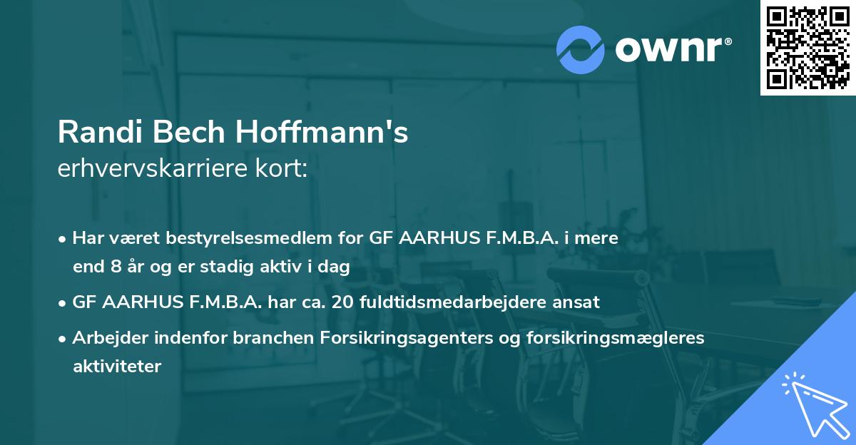 Randi Bech Hoffmann's erhvervskarriere kort