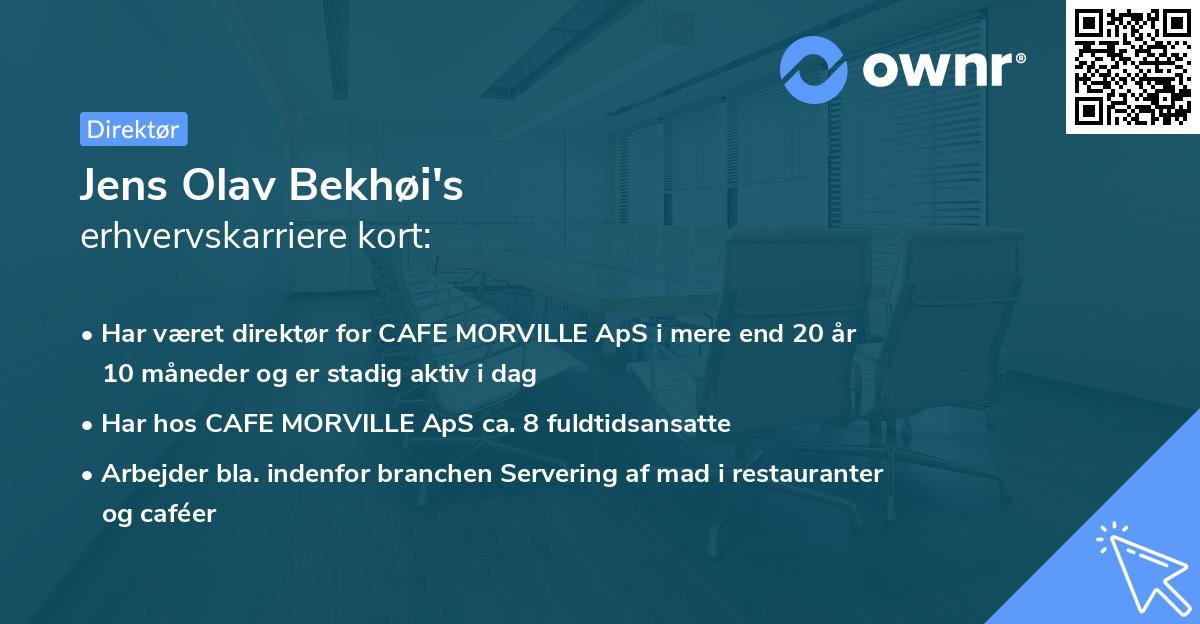 Jens Olav Bekhøi's erhvervskarriere kort