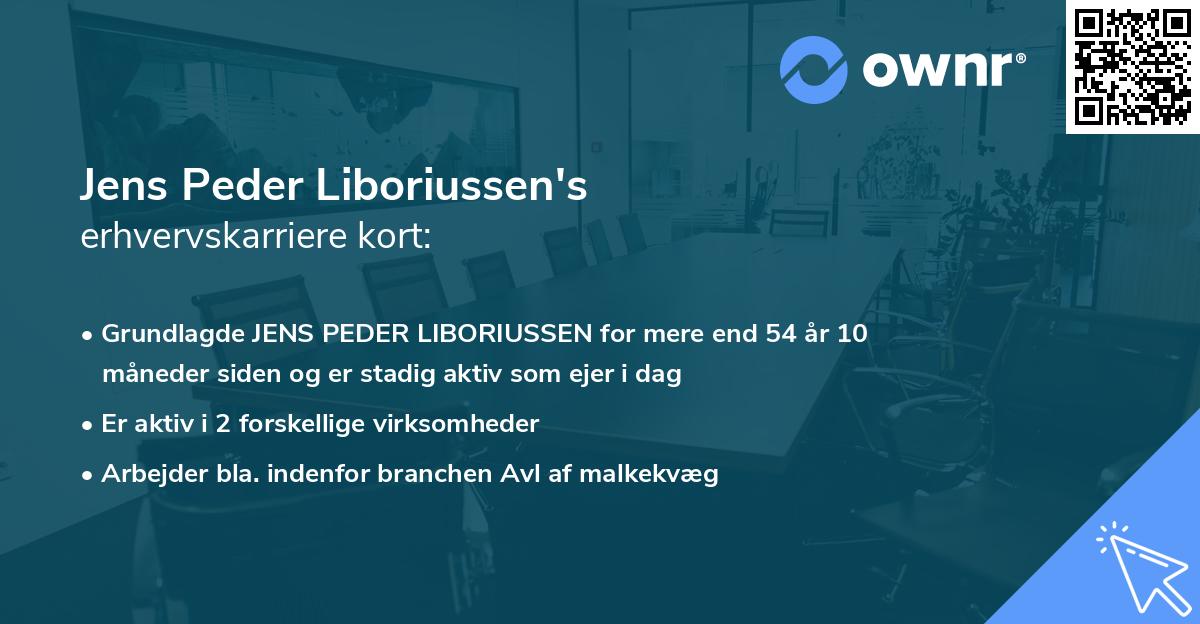 Jens Peder Liboriussen's erhvervskarriere kort