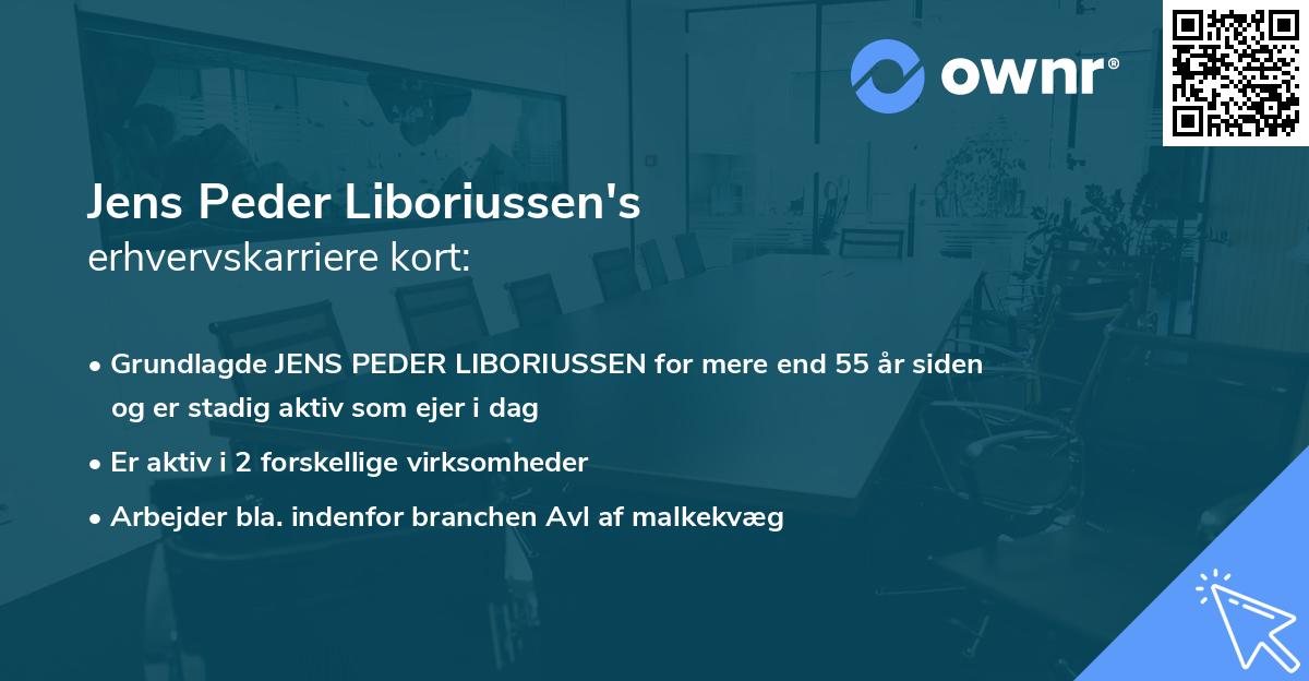 Jens Peder Liboriussen's erhvervskarriere kort