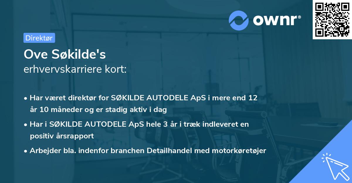 Ove Søkilde's erhvervskarriere kort