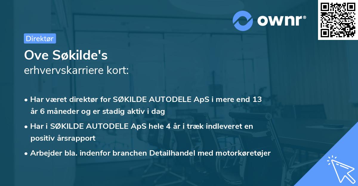 Ove Søkilde's erhvervskarriere kort