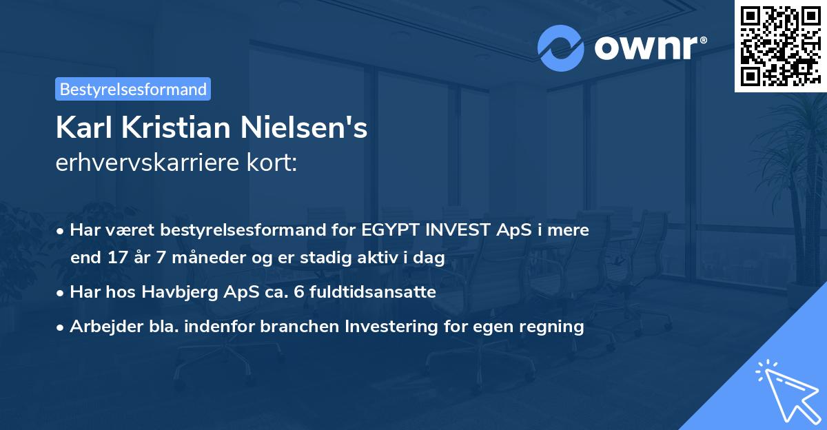 Karl Kristian Nielsen's erhvervskarriere kort