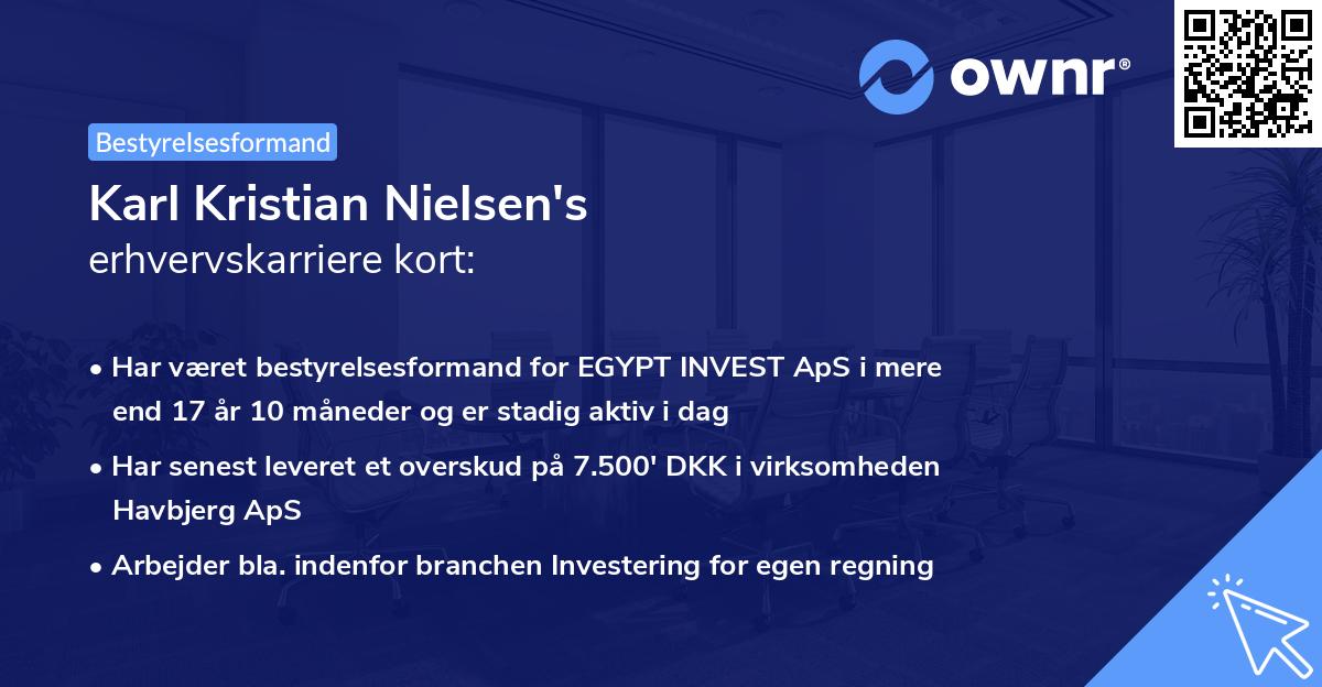 Karl Kristian Nielsen's erhvervskarriere kort