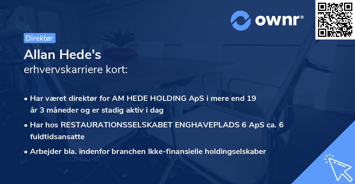 Allan Hede's erhvervskarriere kort