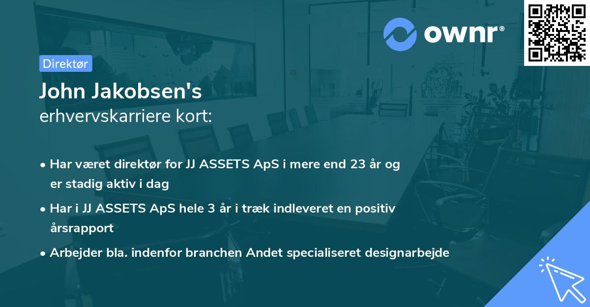 John Jakobsen's erhvervskarriere kort