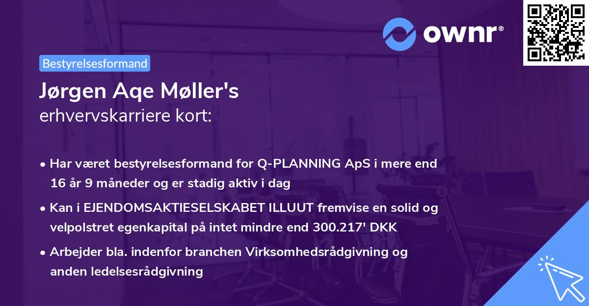 Jørgen Aqe Møller's erhvervskarriere kort