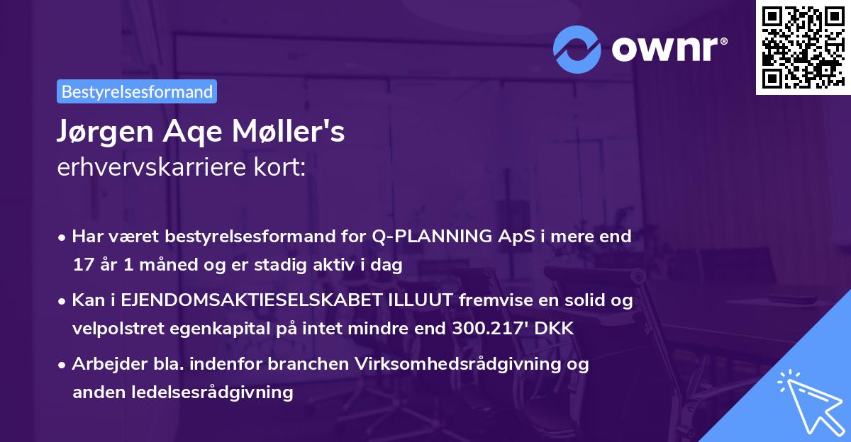 Jørgen Aqe Møller's erhvervskarriere kort