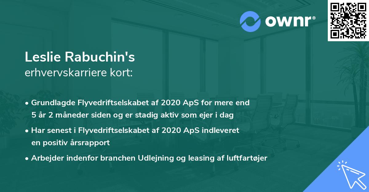 Leslie Rabuchin's erhvervskarriere kort