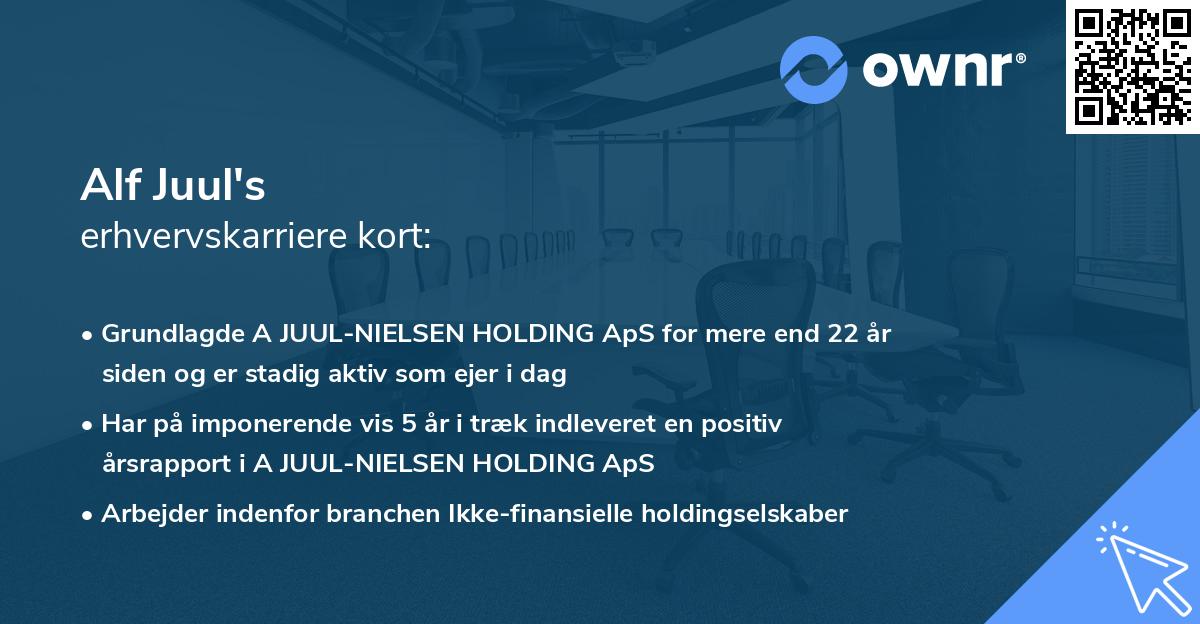 Alf Juul's erhvervskarriere kort