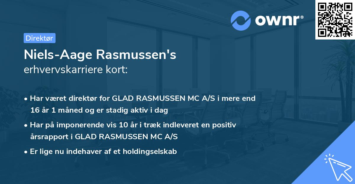 Niels-Aage Rasmussen's erhvervskarriere kort