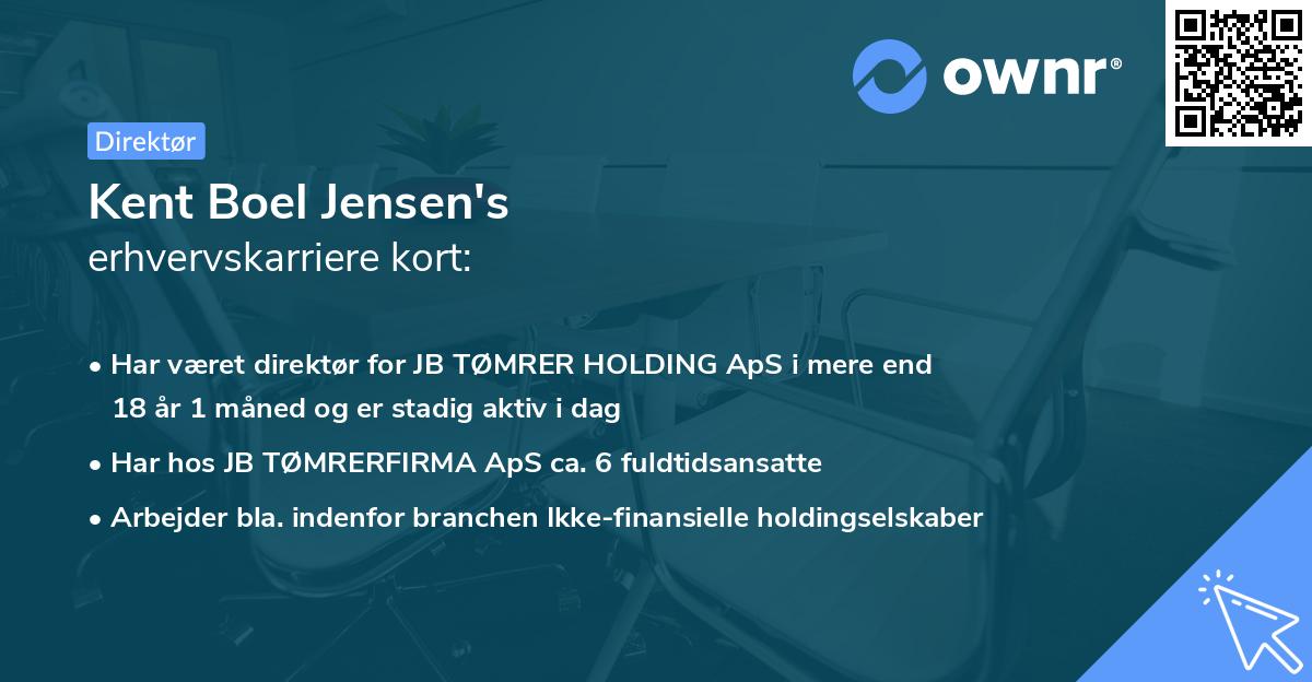 Kent Boel Jensen's erhvervskarriere kort