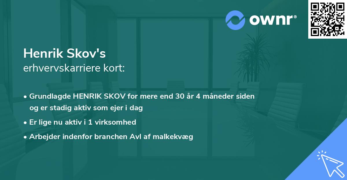 Henrik Skov's erhvervskarriere kort