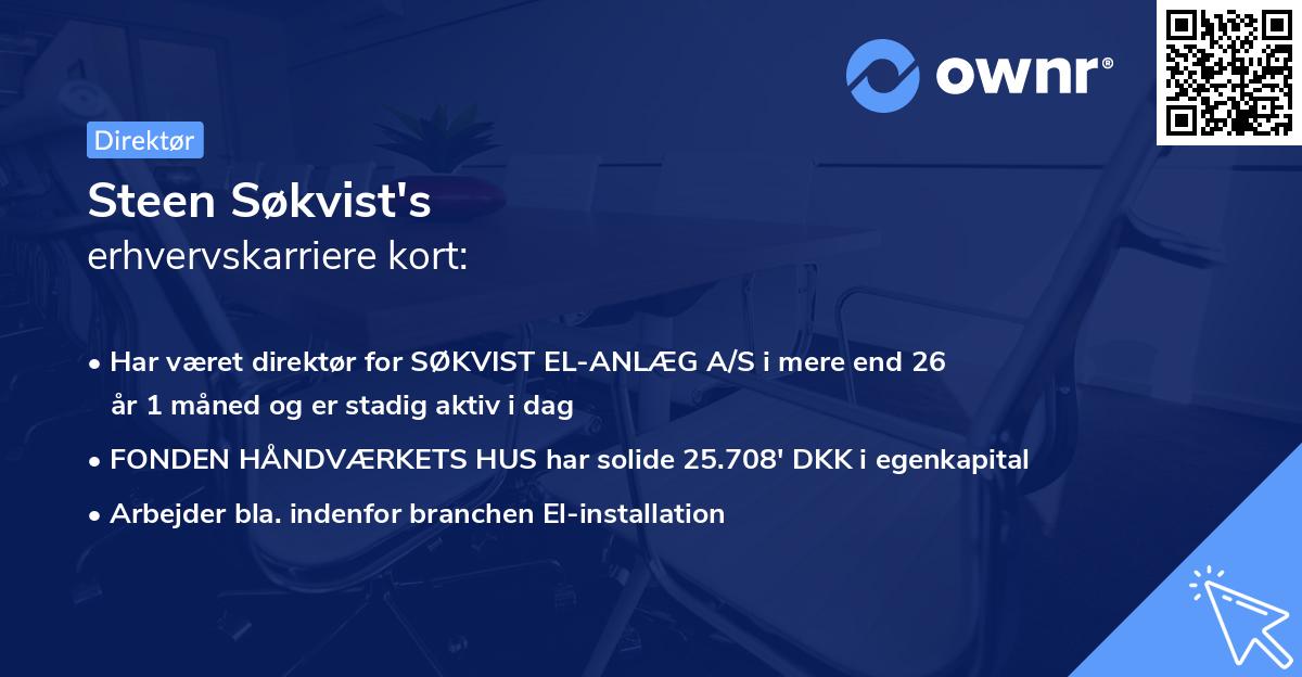 Steen Søkvist's erhvervskarriere kort