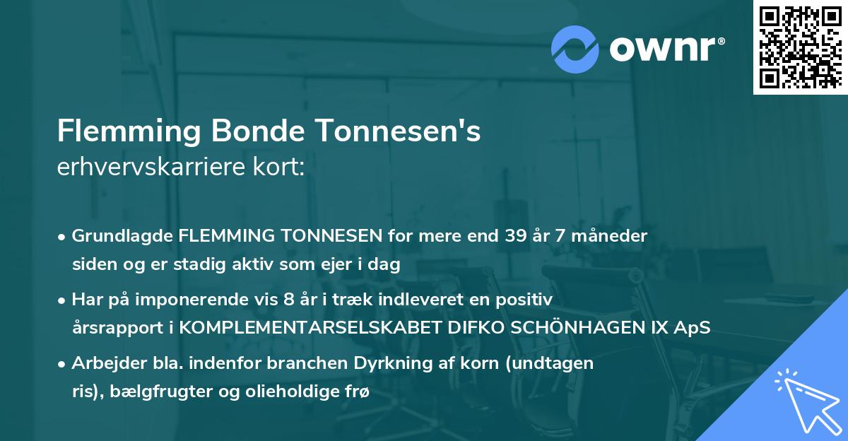 Flemming Bonde Tonnesen's erhvervskarriere kort