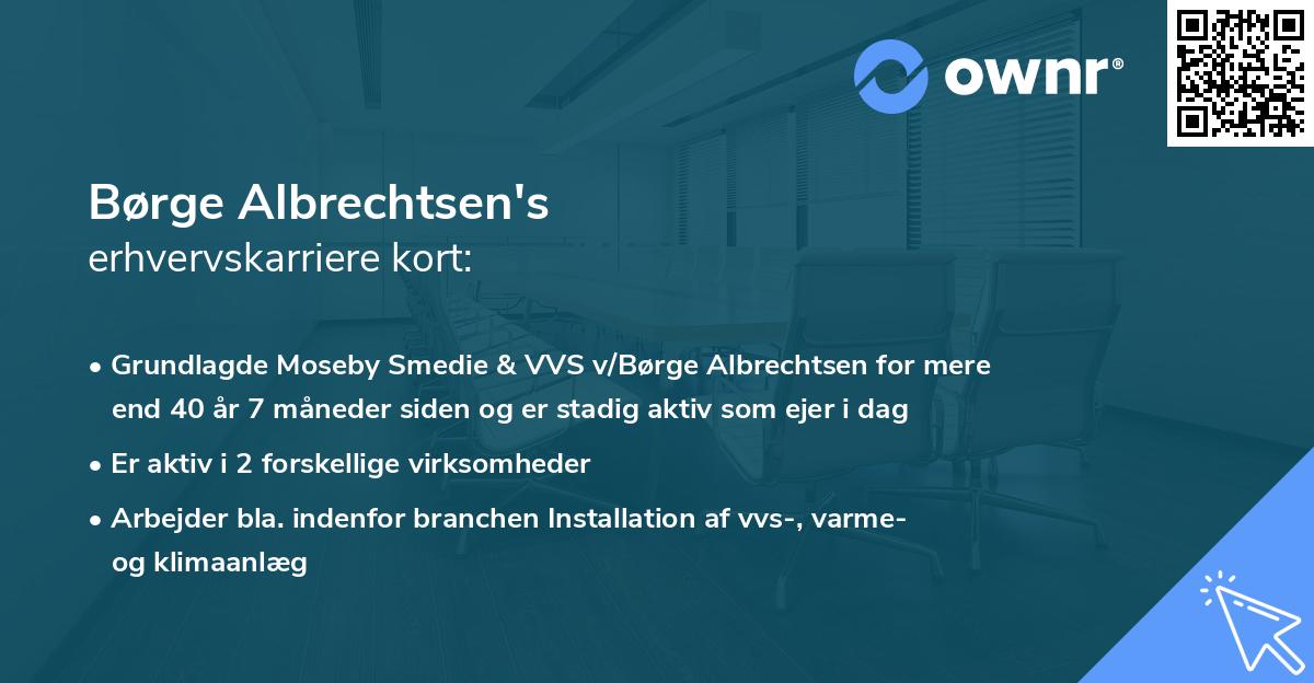 Børge Albrechtsen's erhvervskarriere kort