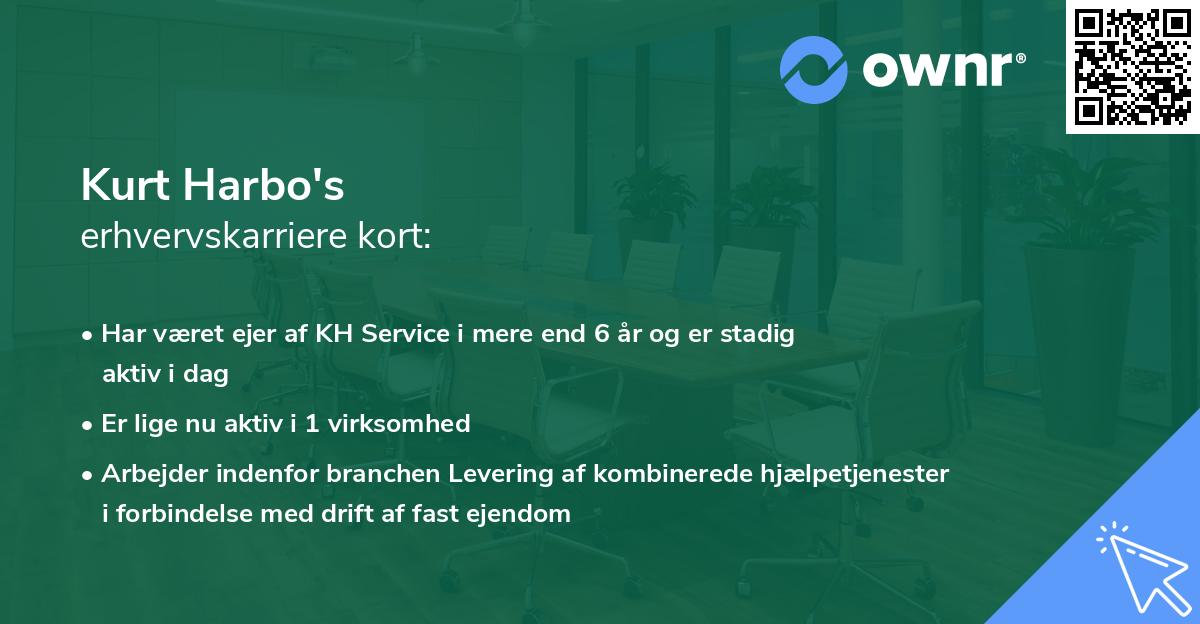 Kurt Harbo's erhvervskarriere kort