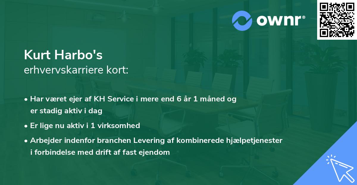 Kurt Harbo's erhvervskarriere kort