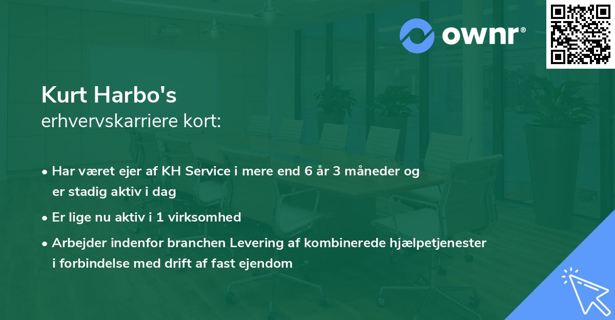 Kurt Harbo's erhvervskarriere kort