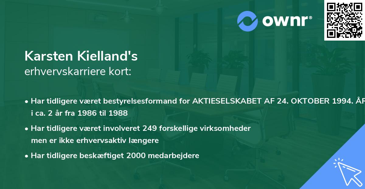 Karsten Kielland's erhvervskarriere kort