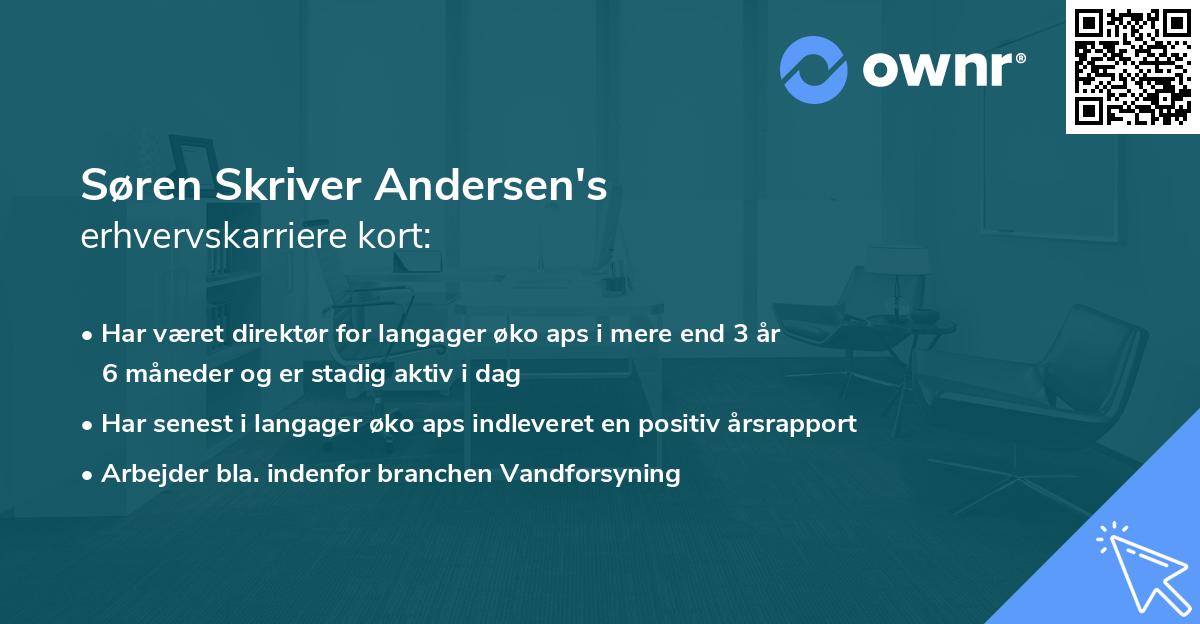 Søren Skriver Andersen's erhvervskarriere kort