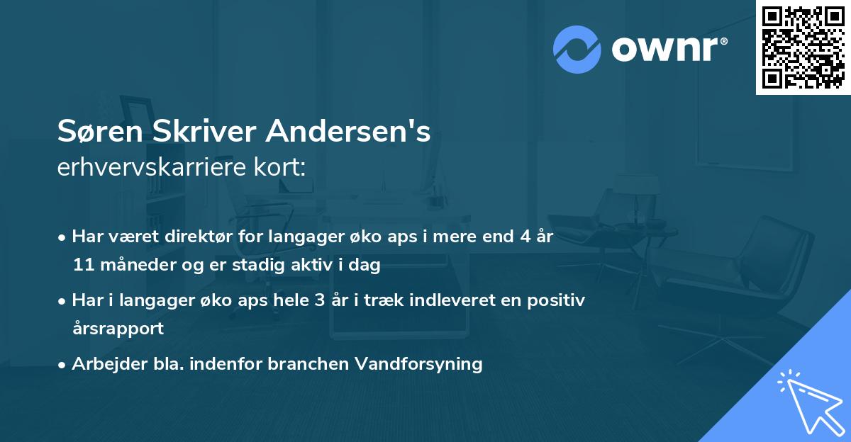 Søren Skriver Andersen's erhvervskarriere kort
