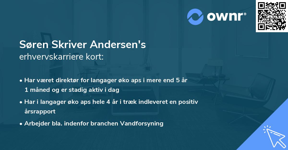 Søren Skriver Andersen's erhvervskarriere kort