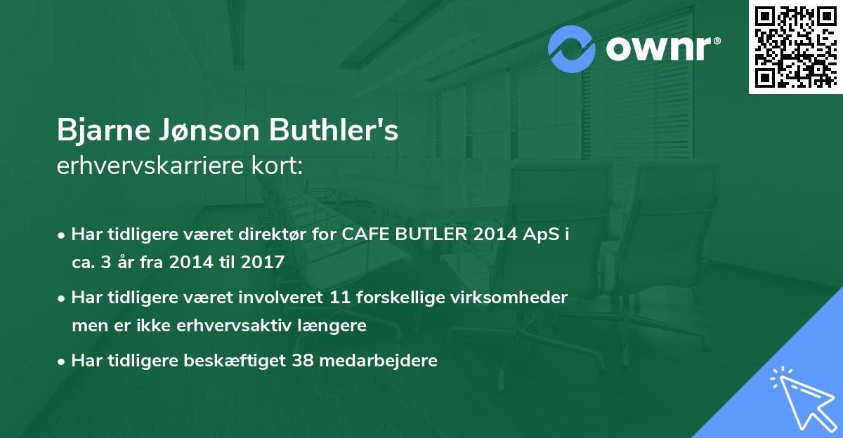 Bjarne Jønson Buthler's erhvervskarriere kort