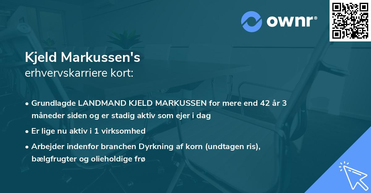 Kjeld Markussen's erhvervskarriere kort