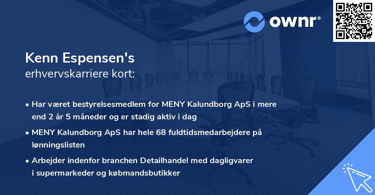 Kenn Espensen's erhvervskarriere kort
