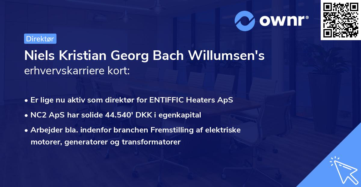 Niels Kristian Georg Bach Willumsen's erhvervskarriere kort